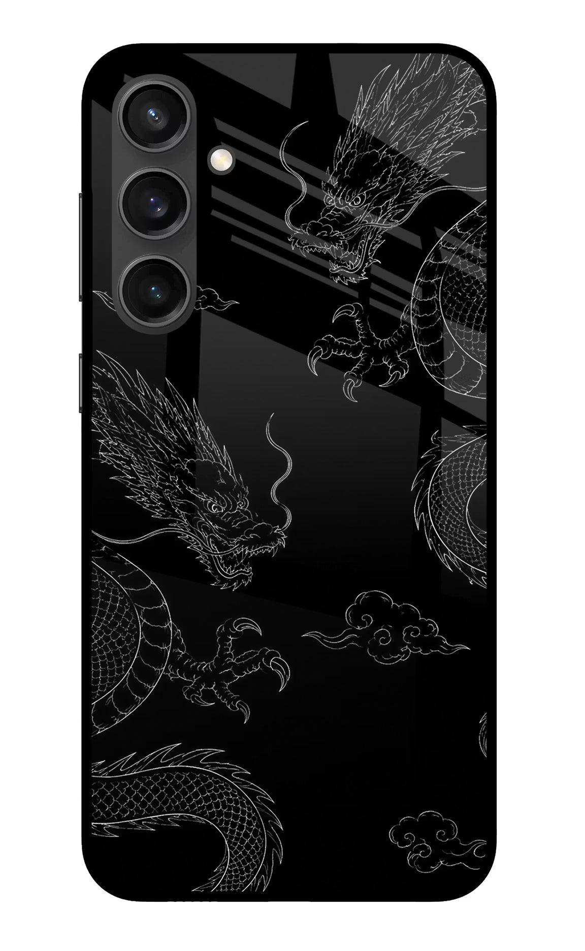 Twin Dragons Samsung S23 FE 5G Glass Case Back Cover by Casekaro