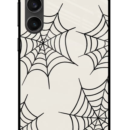 Spider Web Samsung S23 FE 5G Glass Case Back Cover by Casekaro