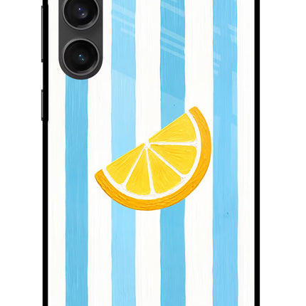 Summer Lemon Samsung S23 FE 5G Glass Case Back Cover by Casekaro