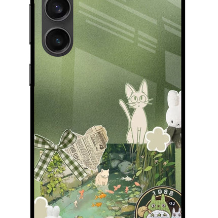 Aesthetic anime Samsung S23 FE 5G Glass Case Back Cover by Casekaro