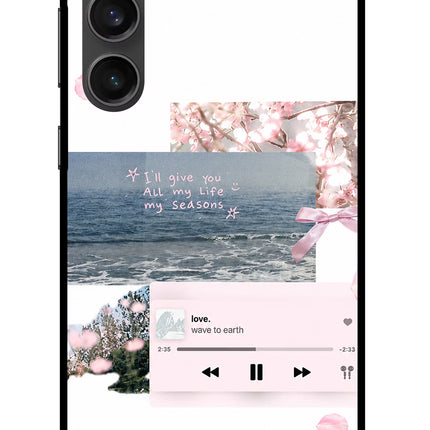 Wave to earth Samsung S23 FE 5G Glass Case Back Cover by Casekaro