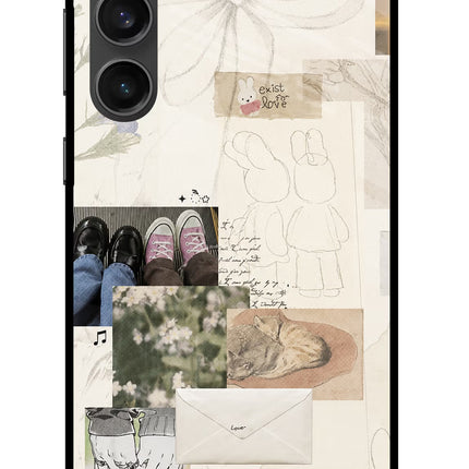 Soft Aesthetic Samsung S23 FE 5G Glass Case Back Cover by Casekaro
