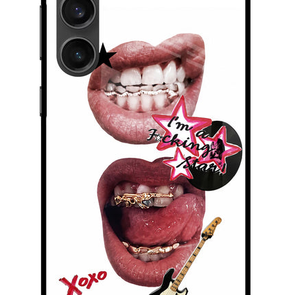 Rockstar Samsung S23 FE 5G Glass Case Back Cover by Casekaro