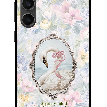 Pretty Mind Pretty Soul Samsung S23 FE 5G Glass Case Back Cover by Casekaro