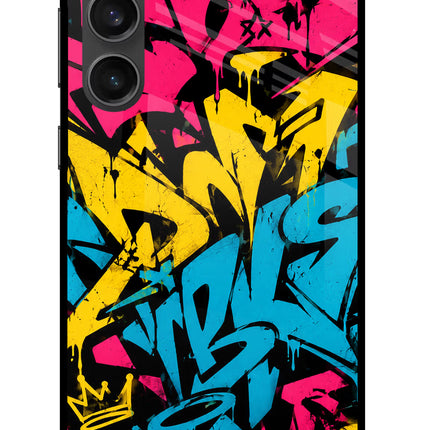 Graffiti Vibe Samsung S23 FE 5G Glass Case Back Cover by Casekaro