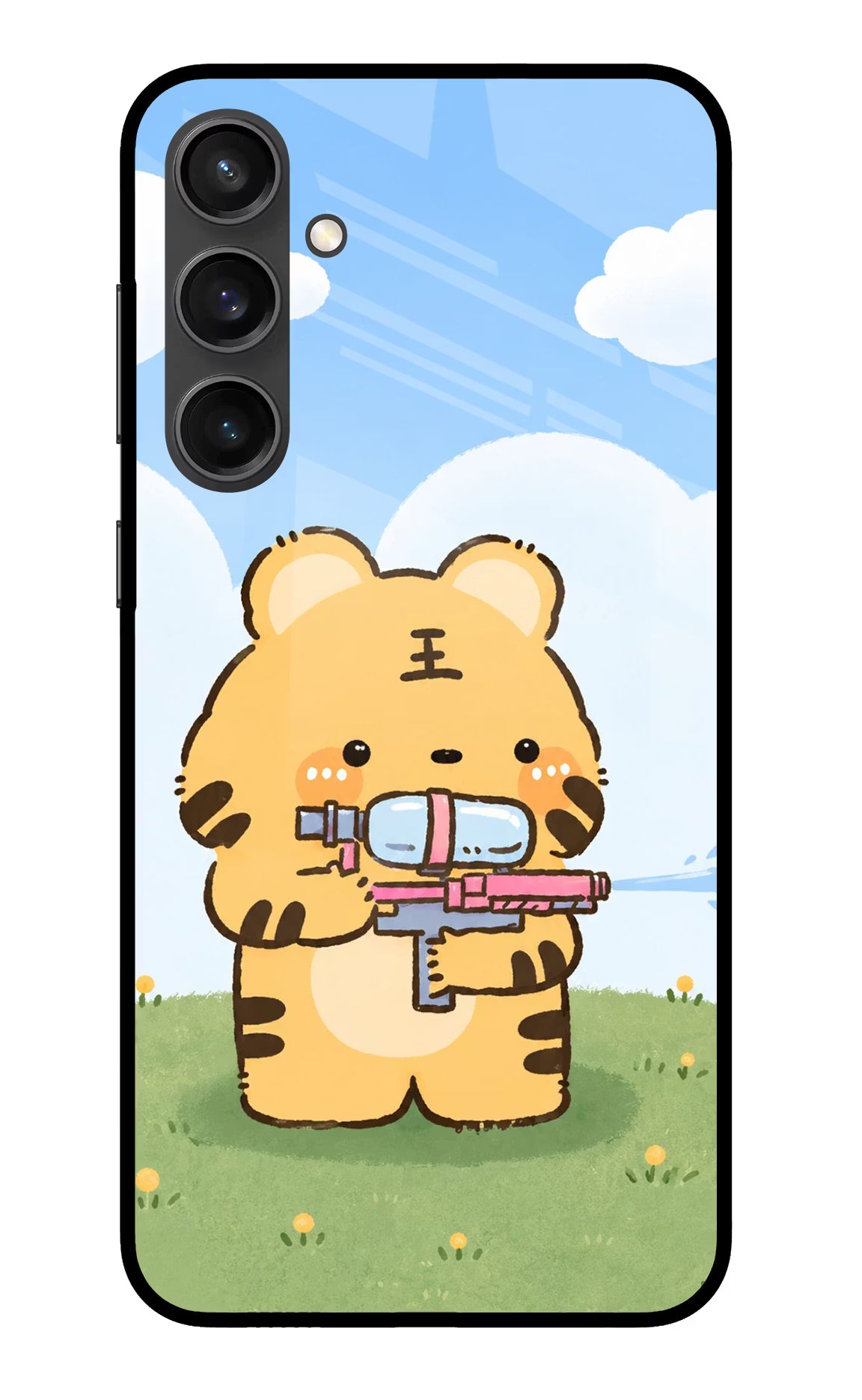 Tiger Treat Samsung S23 FE 5G Glass Case Back Cover by Casekaro