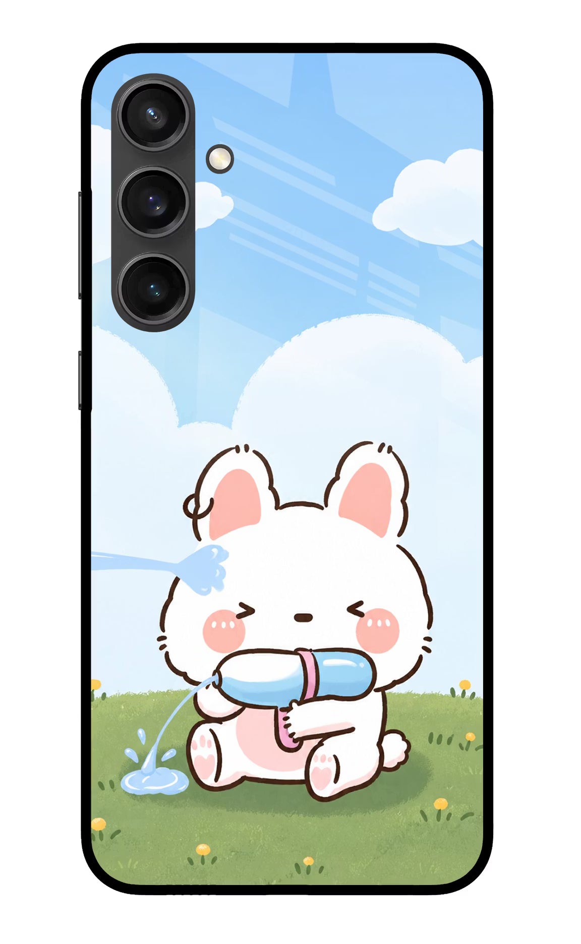 Bunny Treat Samsung S23 FE 5G Glass Case Back Cover by Casekaro