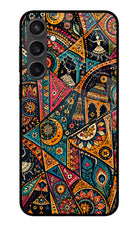 Folk Print Samsung S23 FE 5G Glass Case