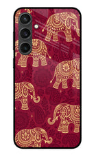 Maroon Elephant Samsung S23 FE 5G Glass Case