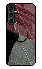 Leaf Pattern Samsung S23 FE 5G Glass Case