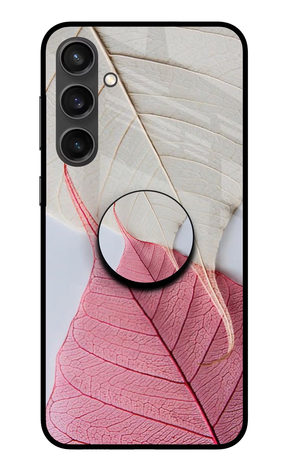 White Pink Leaf Samsung S23 FE 5G Pop Case by Casekaro