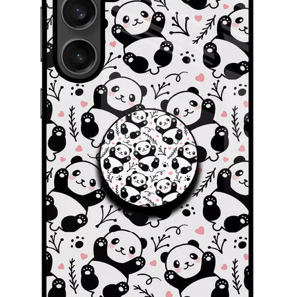 Cute Panda Samsung S23 FE 5G Glass Case
