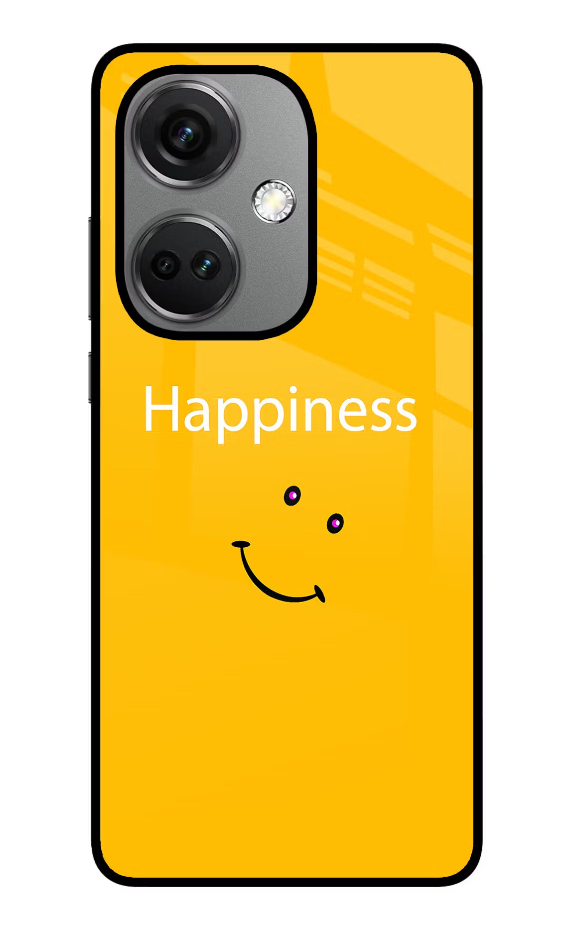 Happiness With Smiley OnePlus Nord CE 3 5G Glass Case Back Cover by Casekaro