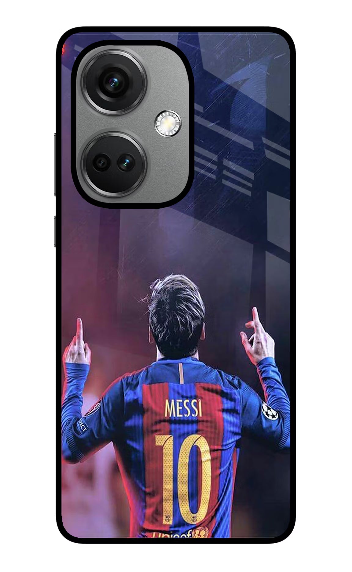 Messi OnePlus Nord CE 3 5G Glass Case Back Cover by Casekaro