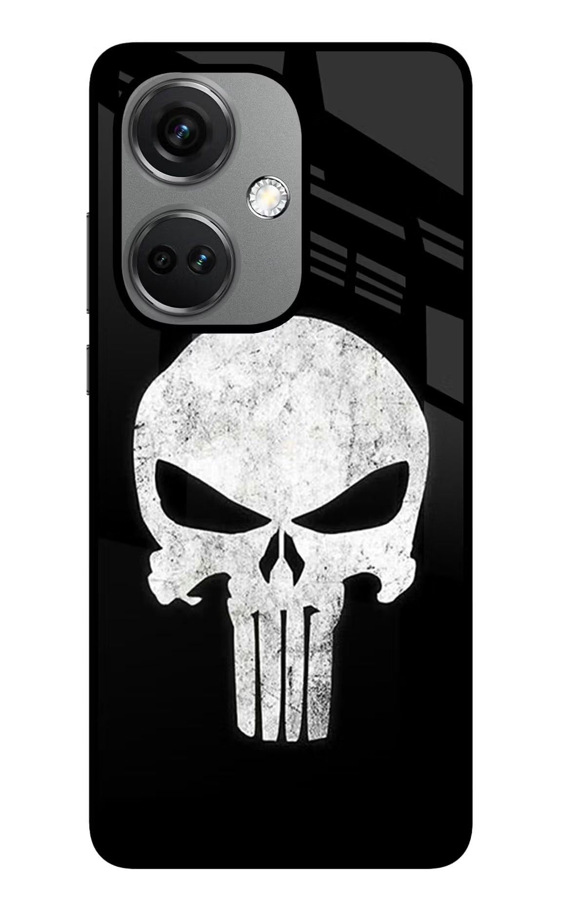 Punisher Skull OnePlus Nord CE 3 5G Glass Case Back Cover by Casekaro