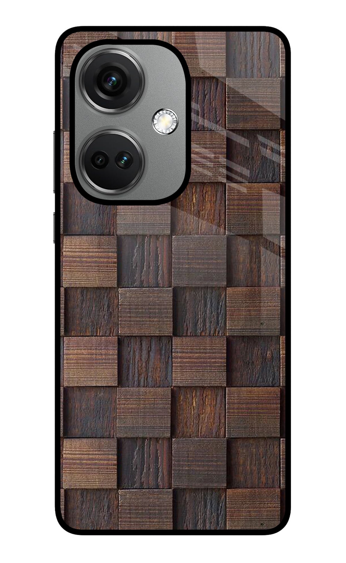 Wooden Cube Design OnePlus Nord CE 3 5G Glass Case