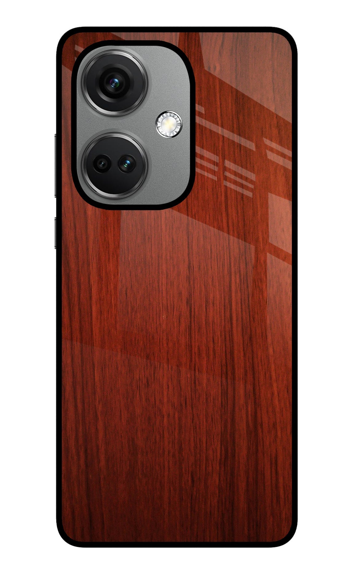 Wooden Plain Pattern OnePlus Nord CE 3 5G Glass Case