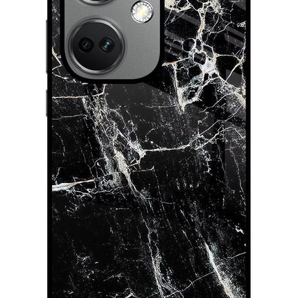 Black Marble Texture OnePlus Nord CE 3 5G Glass Case