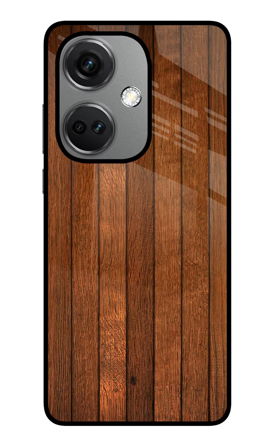 Wooden Artwork Bands OnePlus Nord CE 3 5G Glass Case Back Cover by Casekaro