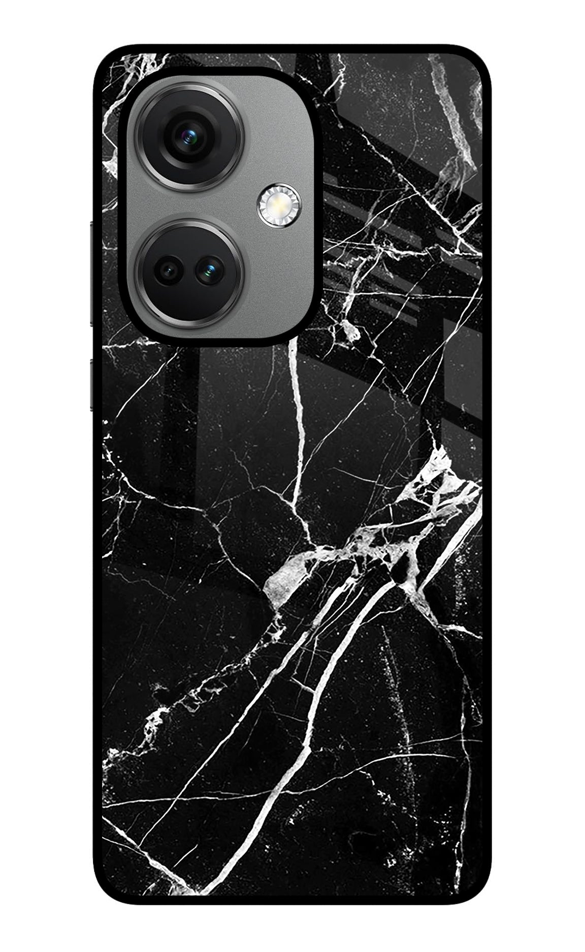 Black Marble Pattern OnePlus Nord CE 3 5G Back Cover