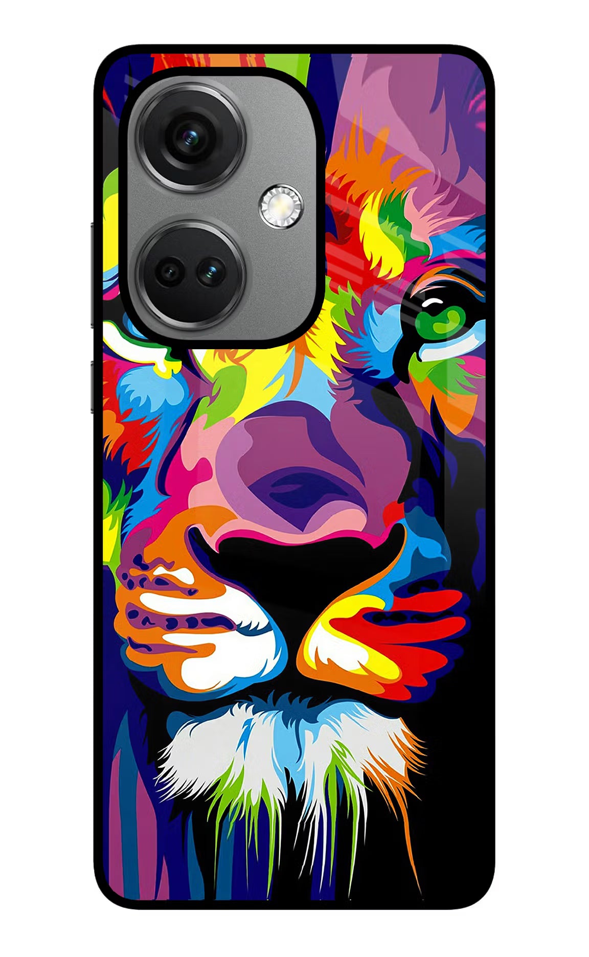 Lion OnePlus Nord CE 3 5G Glass Case Back Cover by Casekaro