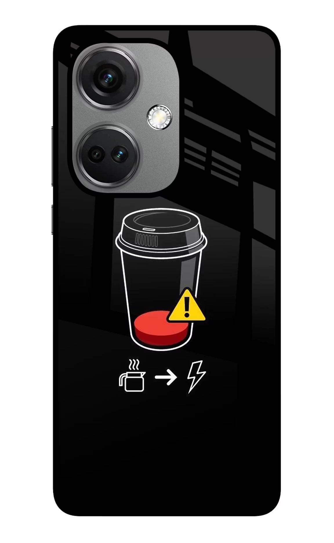 Coffee OnePlus Nord CE 3 5G Glass Case Back Cover by Casekaro