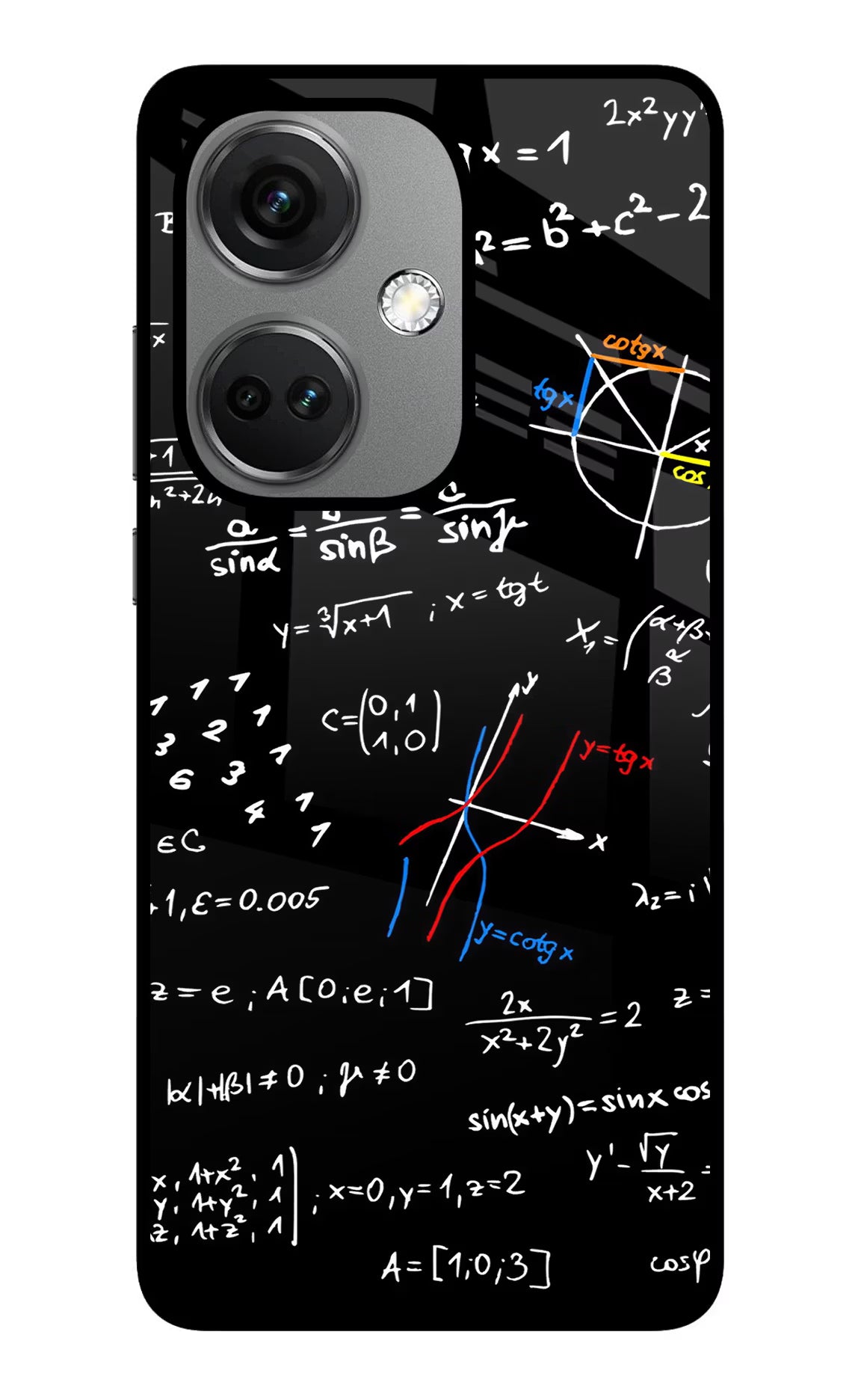 Mathematics Formula OnePlus Nord CE 3 5G Glass Case Back Cover by Casekaro