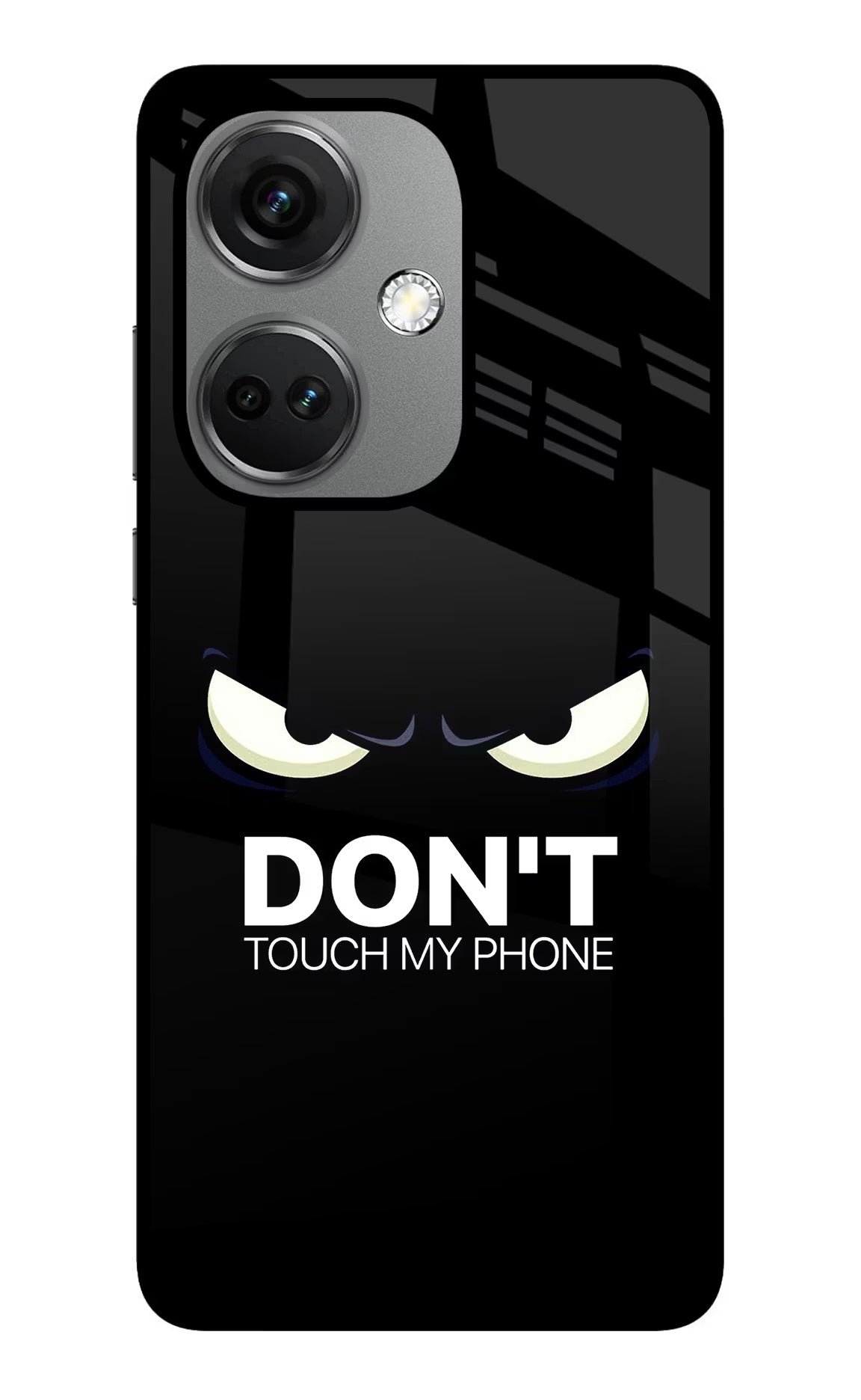 Don'T Touch My Phone OnePlus Nord CE 3 5G Glass Case Back Cover by Casekaro