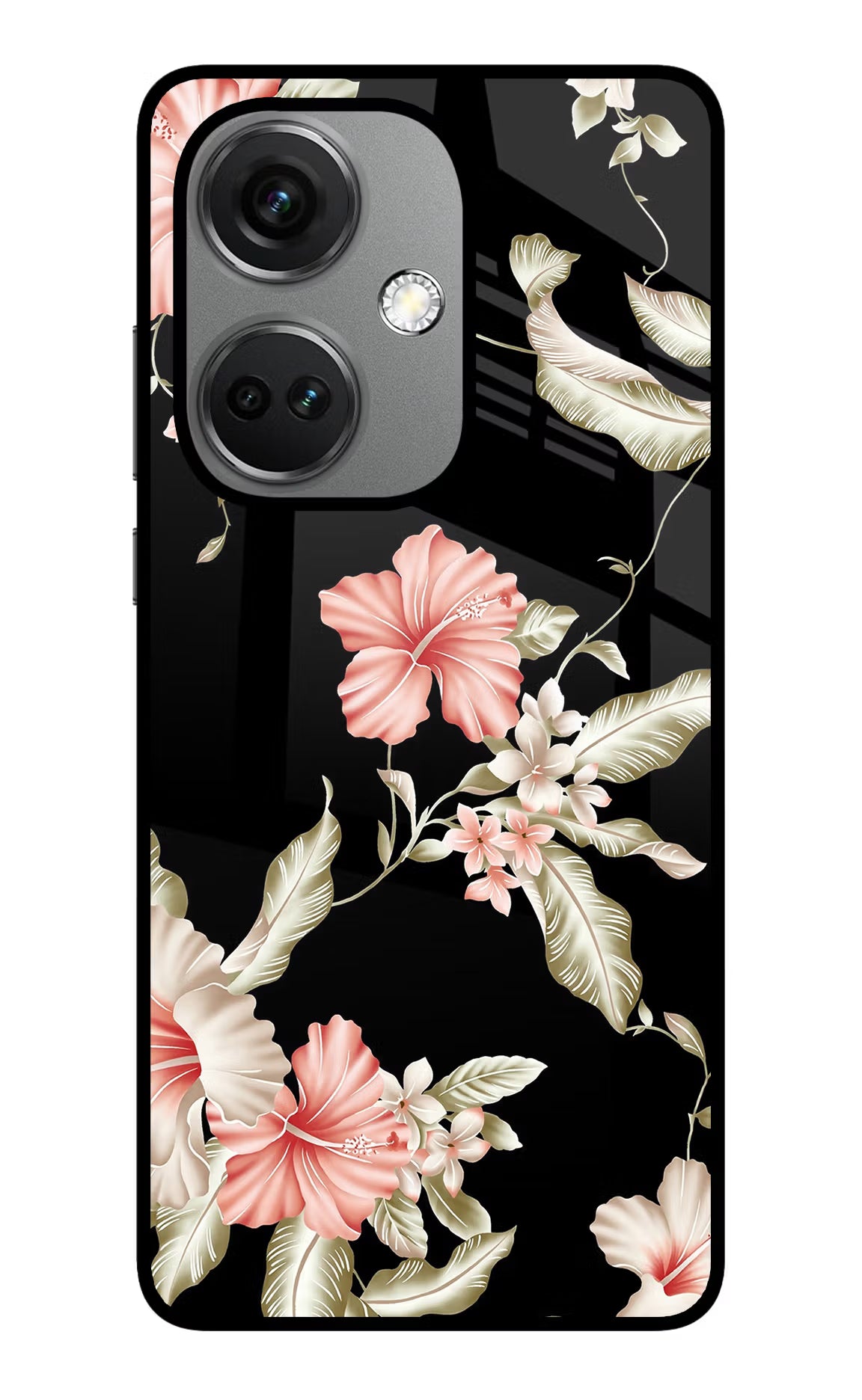 Flowers OnePlus Nord CE 3 5G Glass Case Back Cover by Casekaro