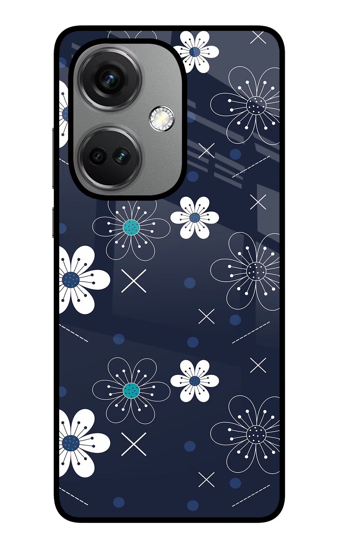 Flowers OnePlus Nord CE 3 5G Glass Case Back Cover by Casekaro
