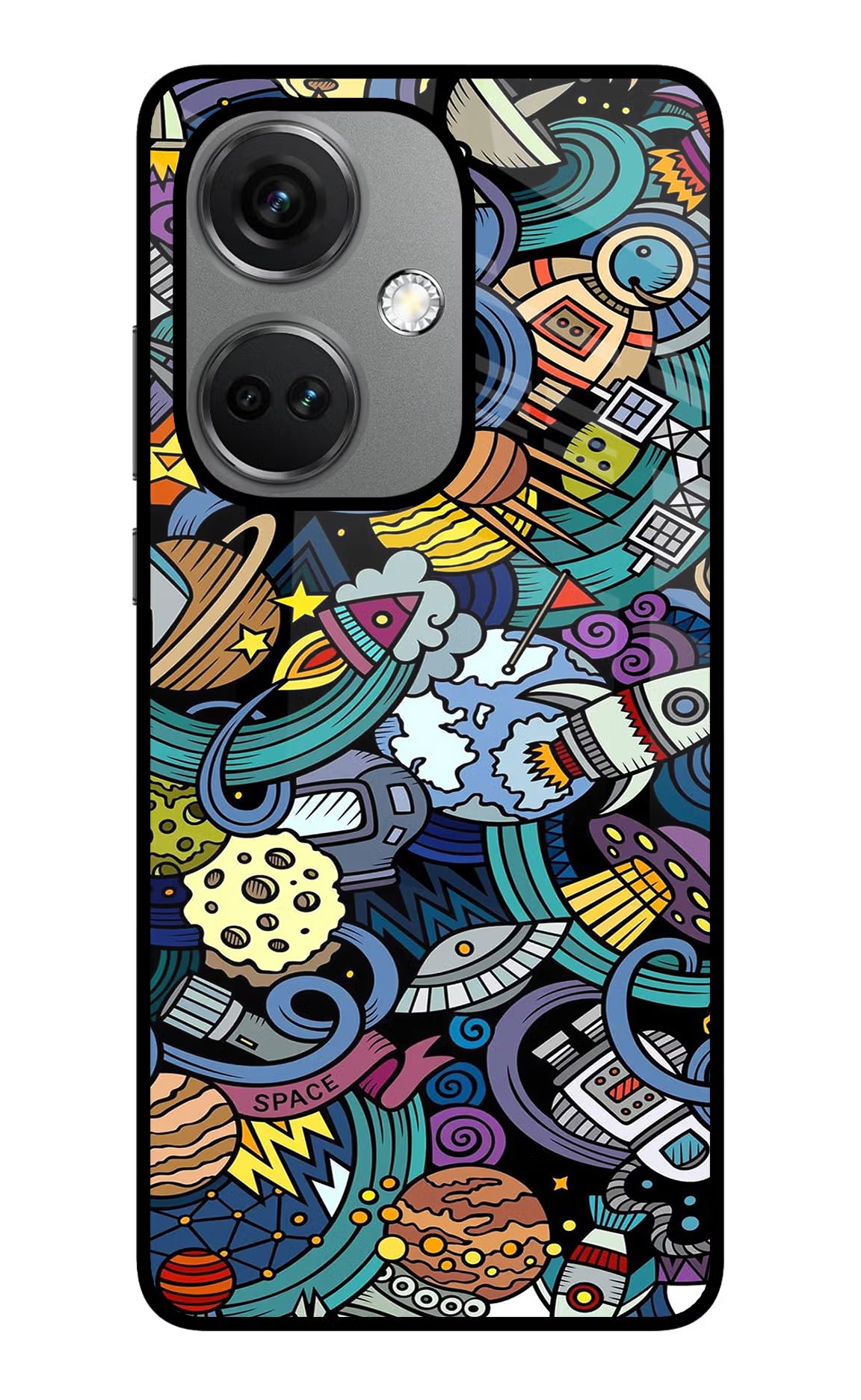 Space Abstract OnePlus Nord CE 3 5G Glass Case Back Cover by Casekaro