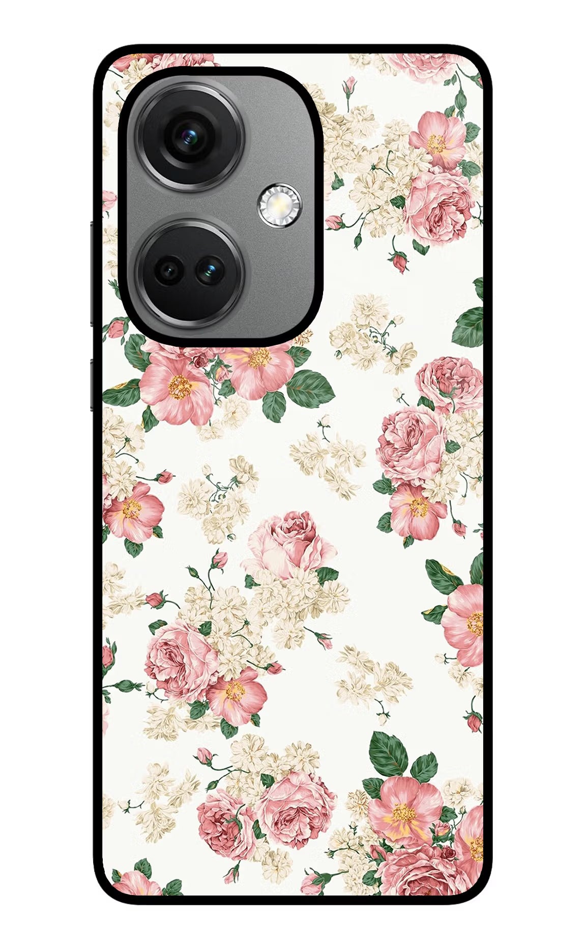 Flowers OnePlus Nord CE 3 5G Glass Case Back Cover by Casekaro
