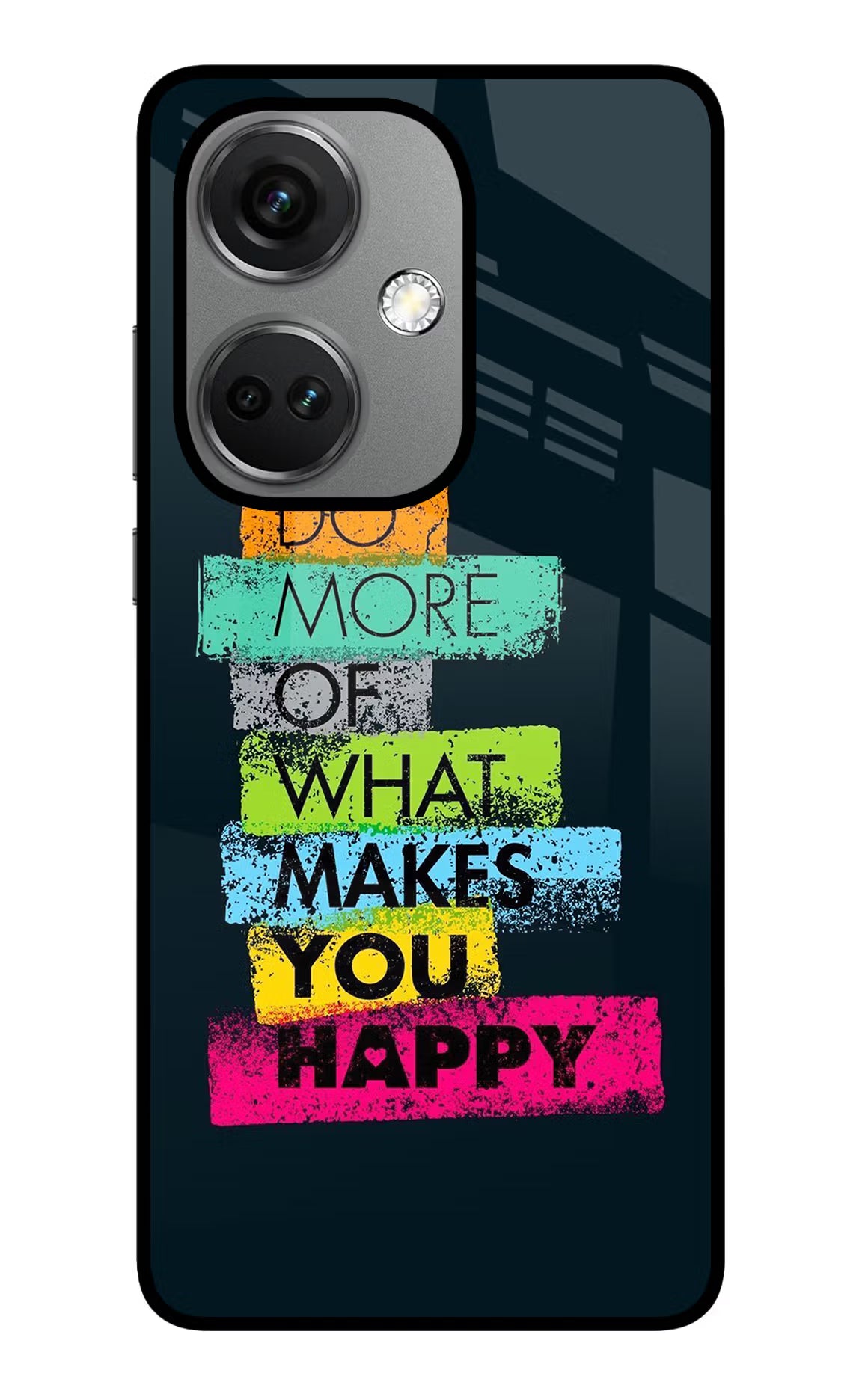 Do More Of What Makes You Happy OnePlus Nord CE 3 5G Glass Case Back Cover by Casekaro