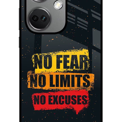 No Fear No Limits No Excuse OnePlus Nord CE 3 5G Glass Case