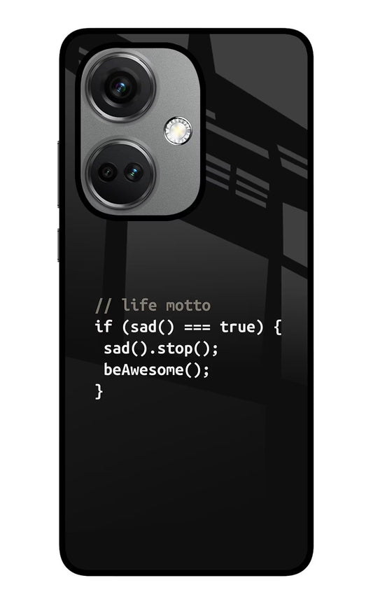 Life Motto Code OnePlus Nord CE 3 5G Glass Case