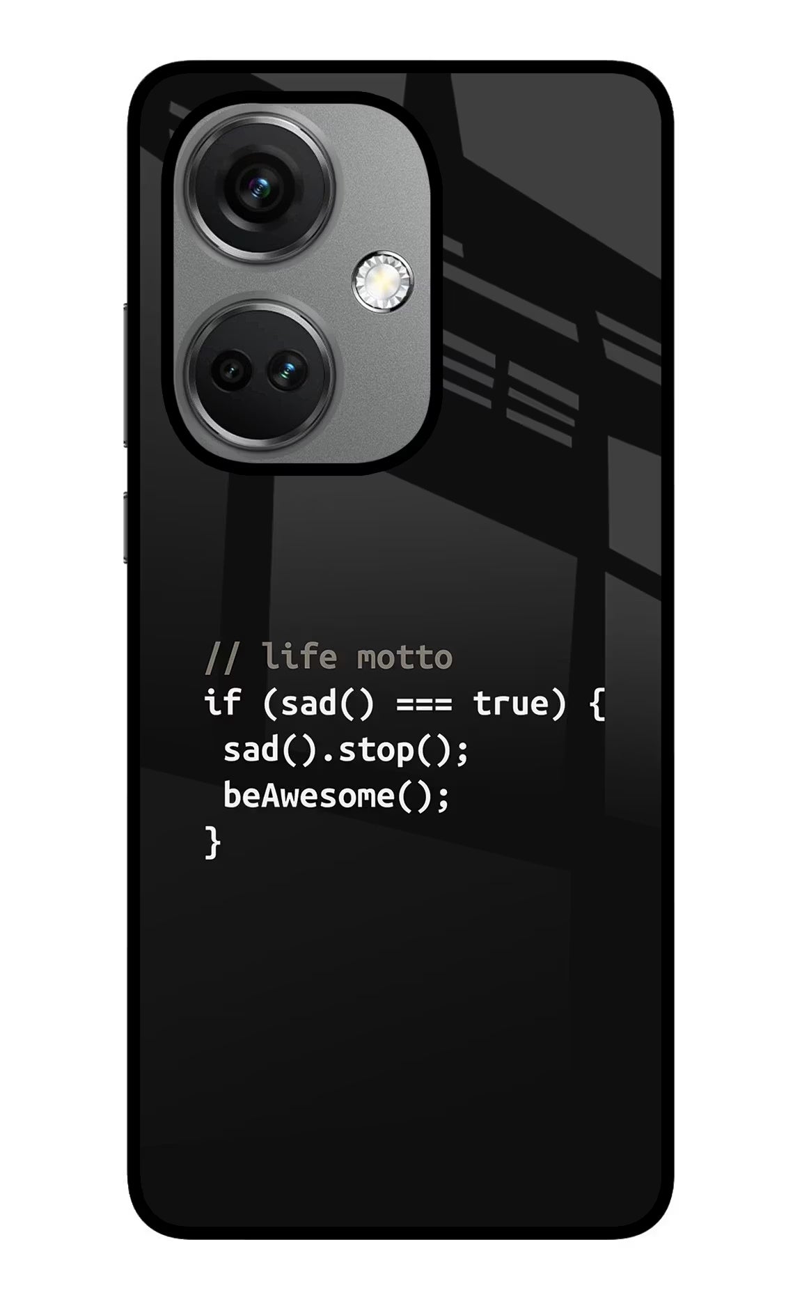 Life Motto Code OnePlus Nord CE 3 5G Glass Case Back Cover by Casekaro