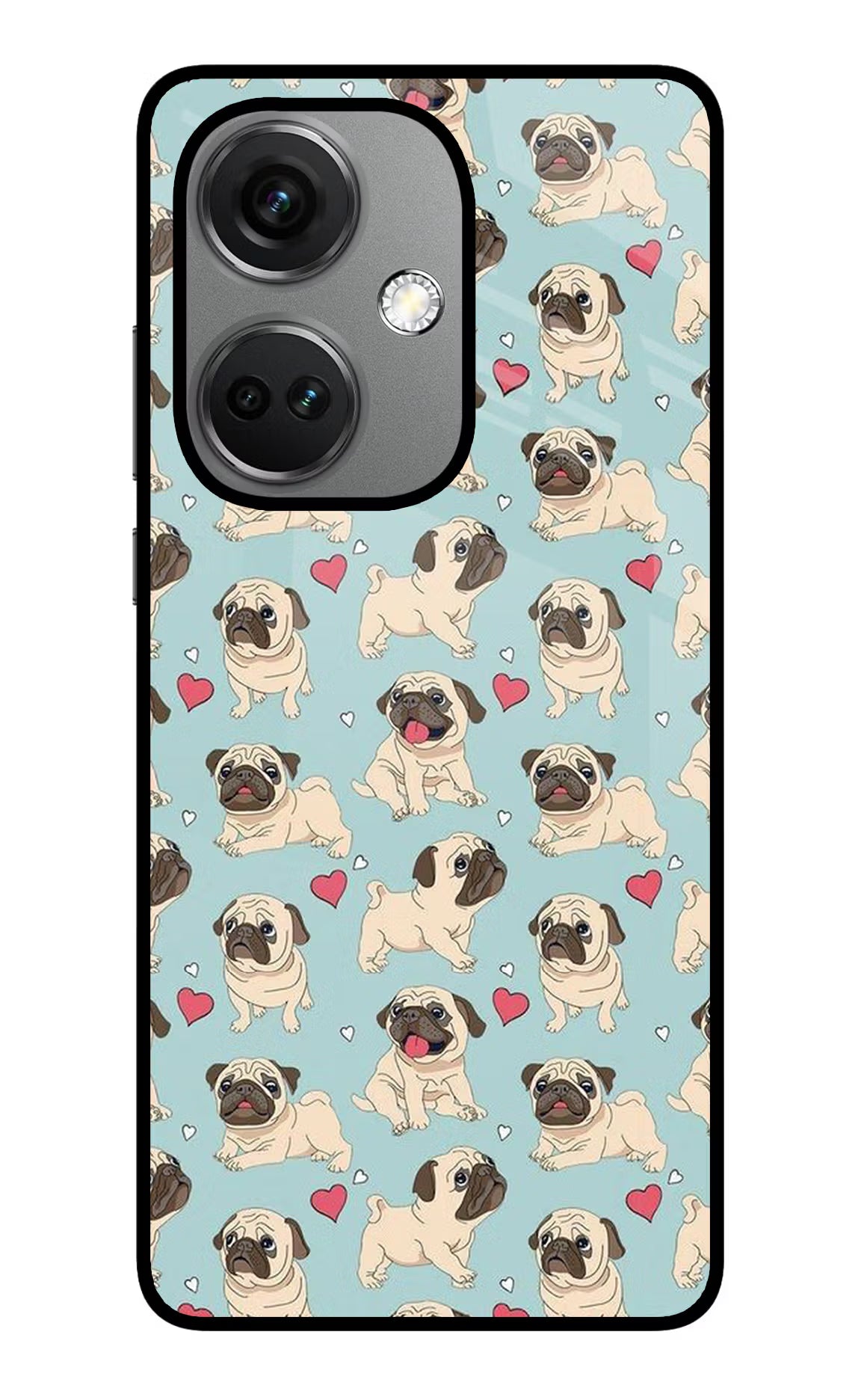 Pug Dog OnePlus Nord CE 3 5G Glass Case Back Cover by Casekaro