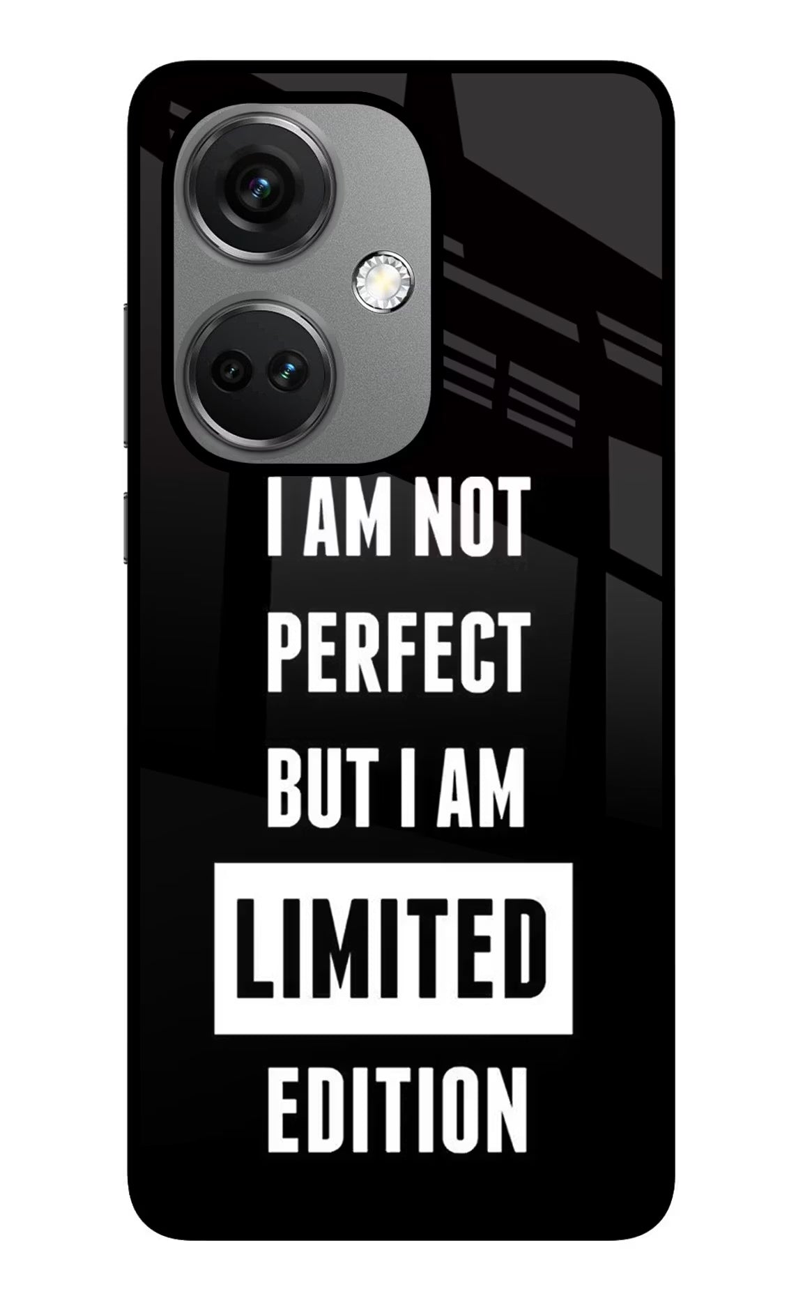 I Am Not Perfect But I Am Limited Edition OnePlus Nord CE 3 5G Glass Case Back Cover by Casekaro