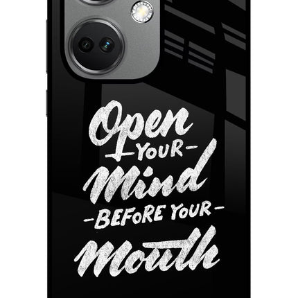 Open Your Mind Before Your Mouth OnePlus Nord CE 3 5G Glass Case