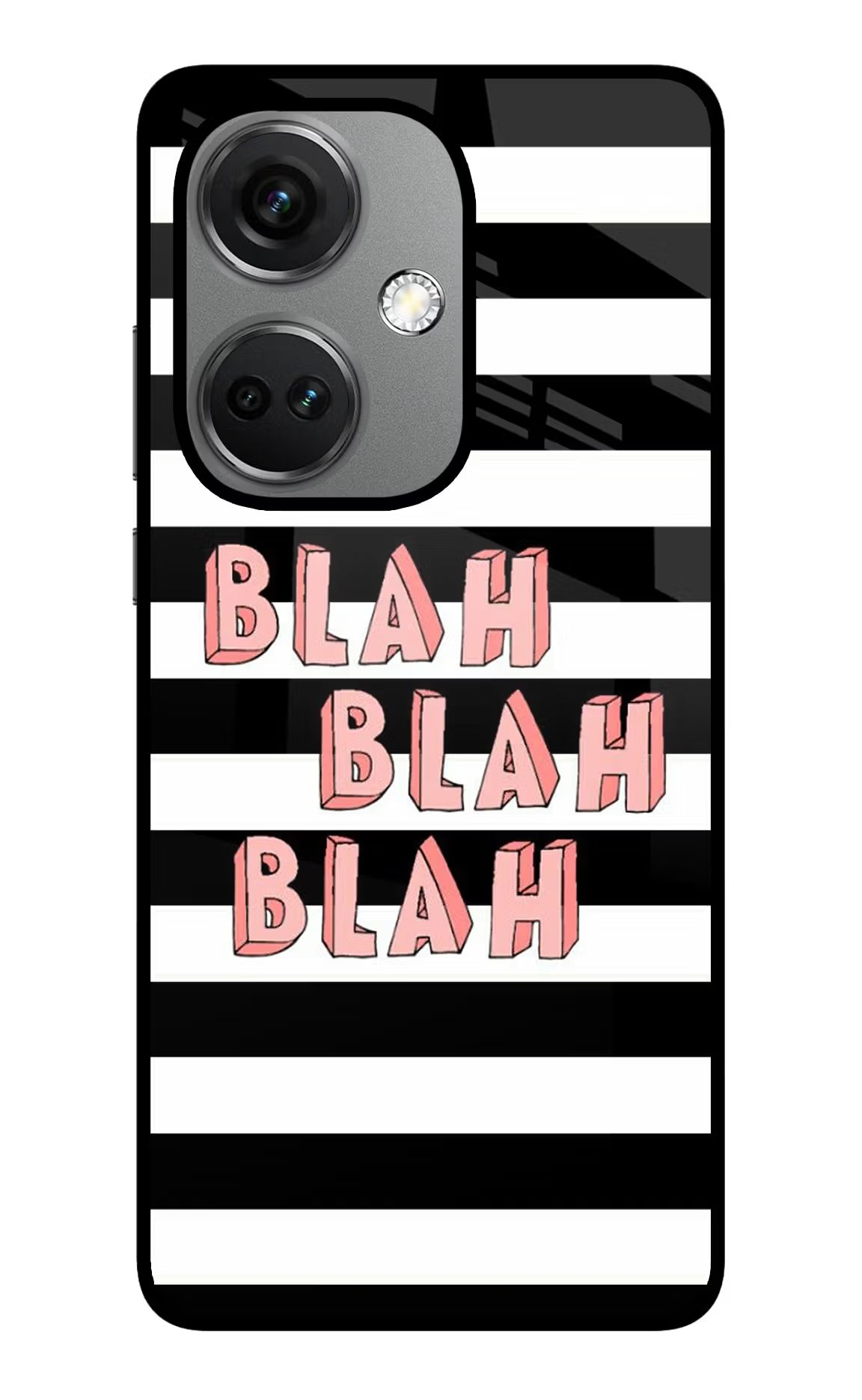 Blah Blah Blah OnePlus Nord CE 3 5G Glass Case Back Cover by Casekaro