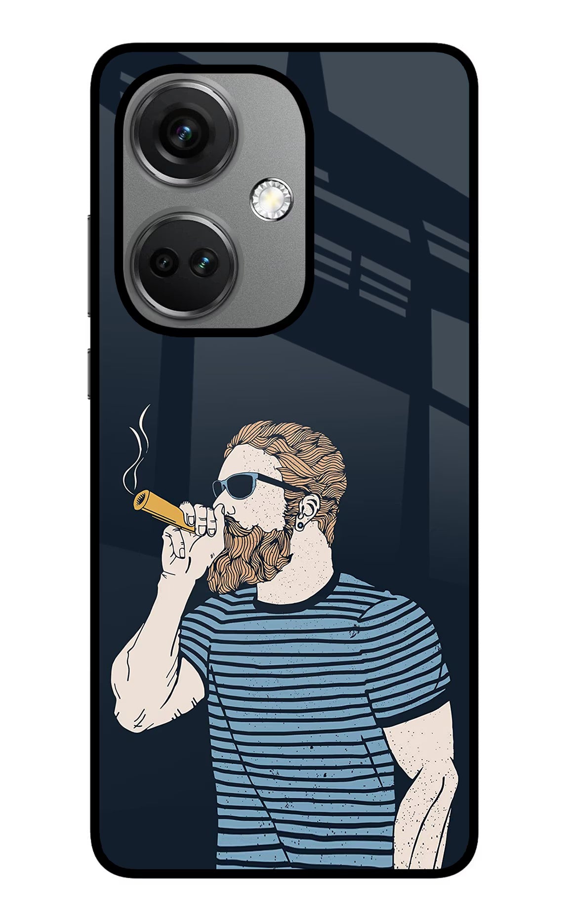 Smoking OnePlus Nord CE 3 5G Glass Case Back Cover by Casekaro