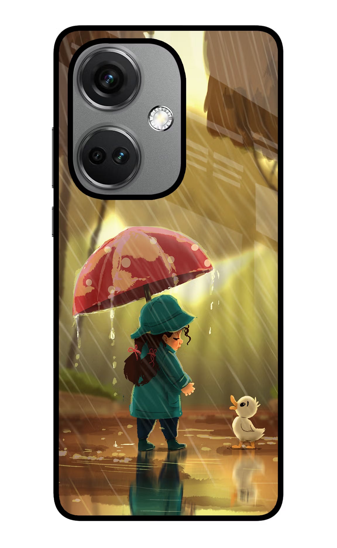 Rainy Day OnePlus Nord CE 3 5G Glass Case Back Cover by Casekaro