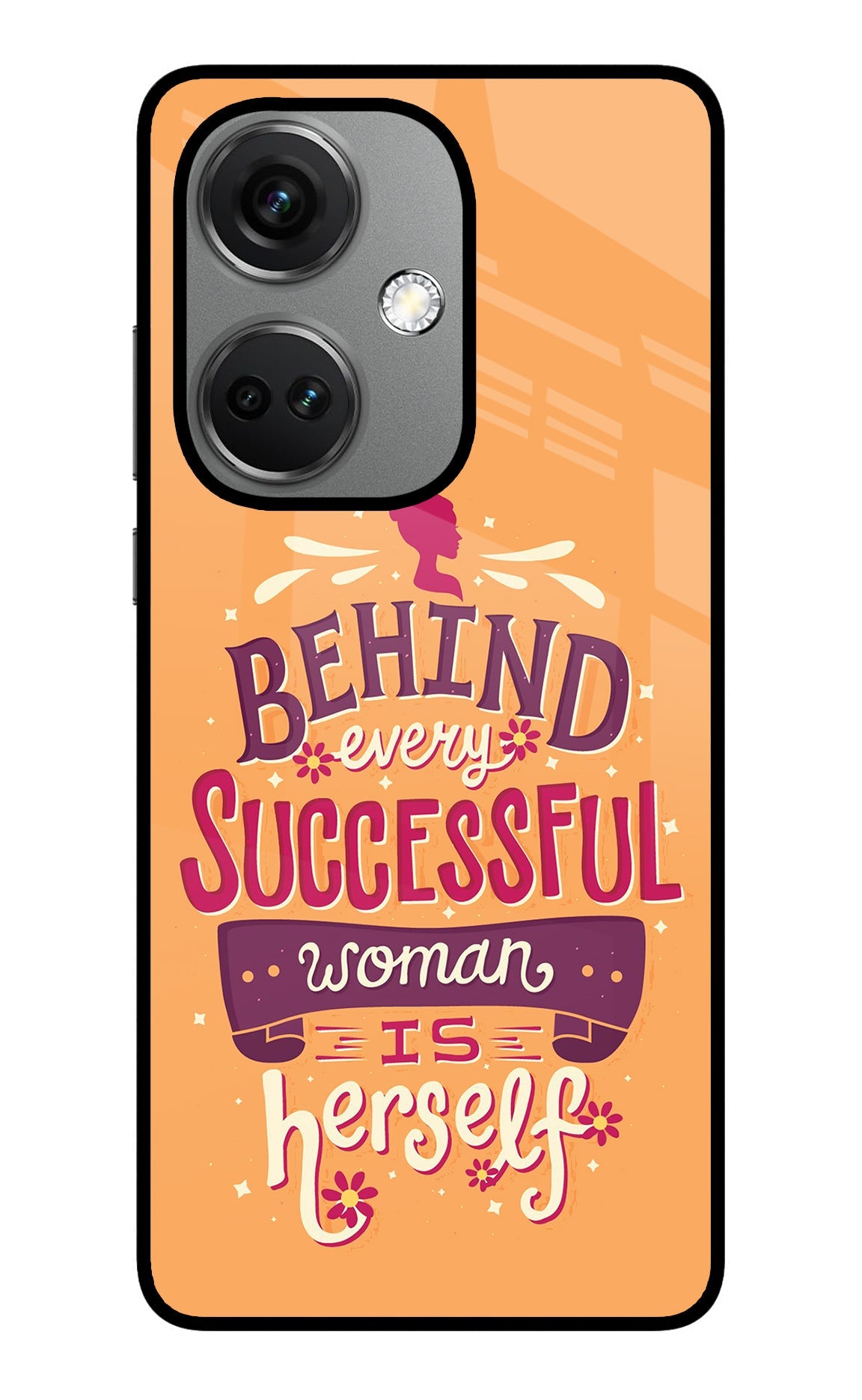 Behind Every Successful Woman There Is Herself OnePlus Nord CE 3 5G Glass Case