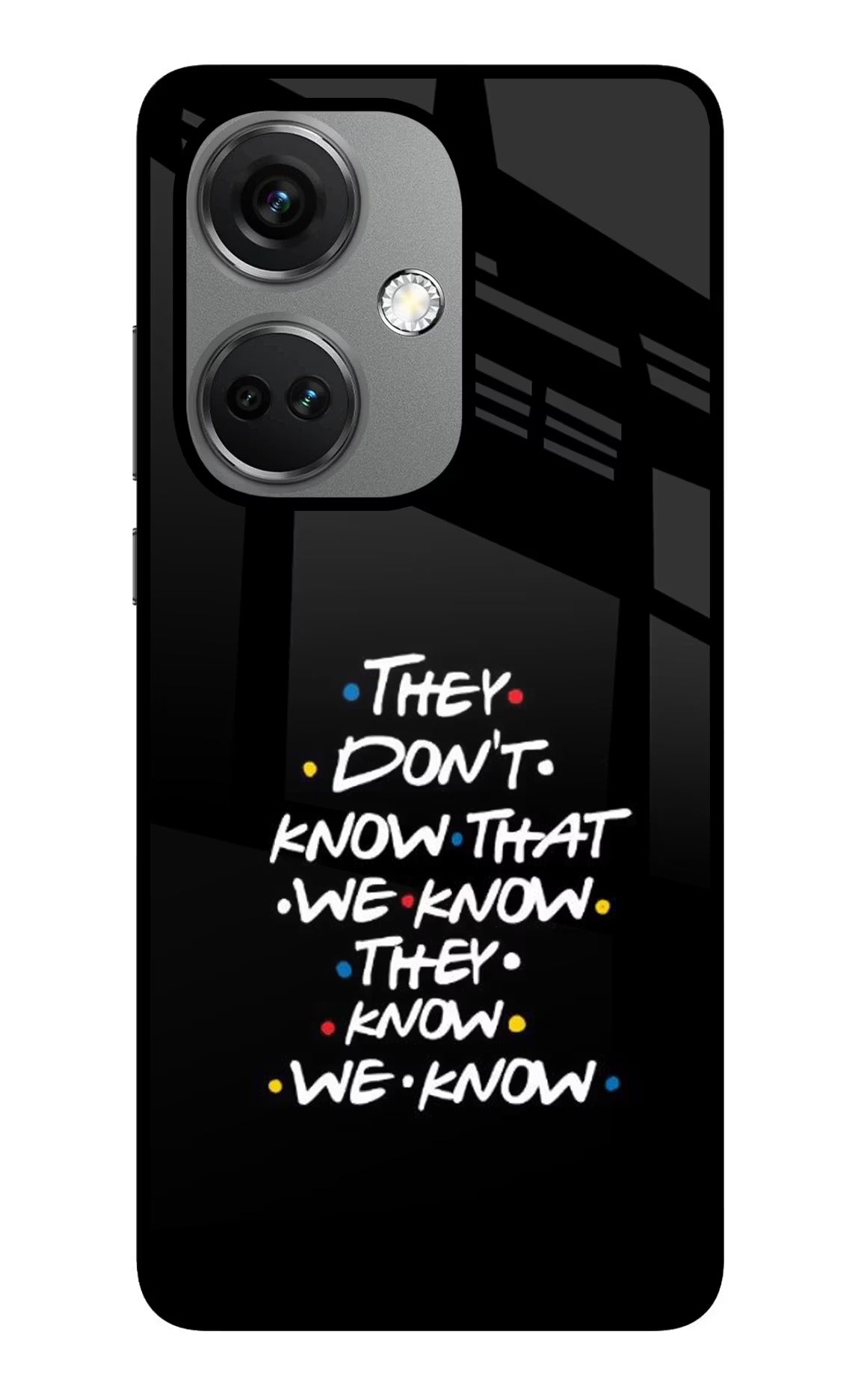 FRIENDS Dialogue OnePlus Nord CE 3 5G Glass Case Back Cover by Casekaro