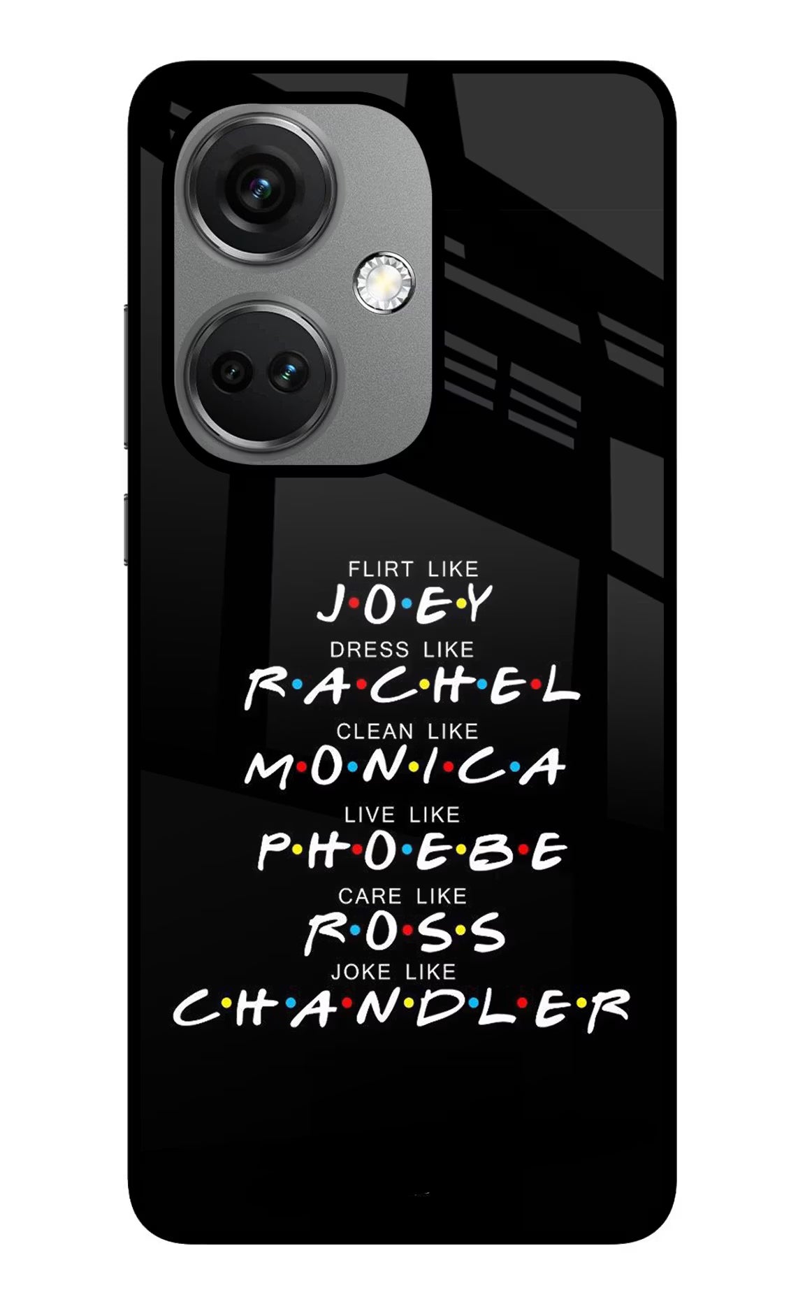 FRIENDS Character OnePlus Nord CE 3 5G Glass Case Back Cover by Casekaro