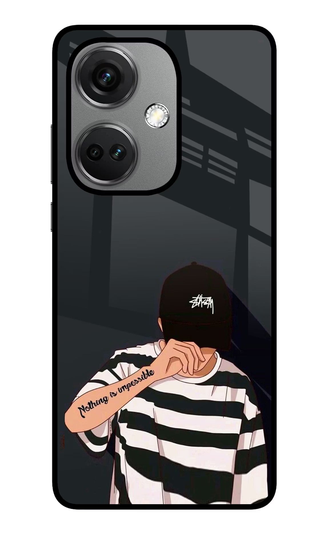 Aesthetic Boy OnePlus Nord CE 3 5G Glass Case Back Cover by Casekaro