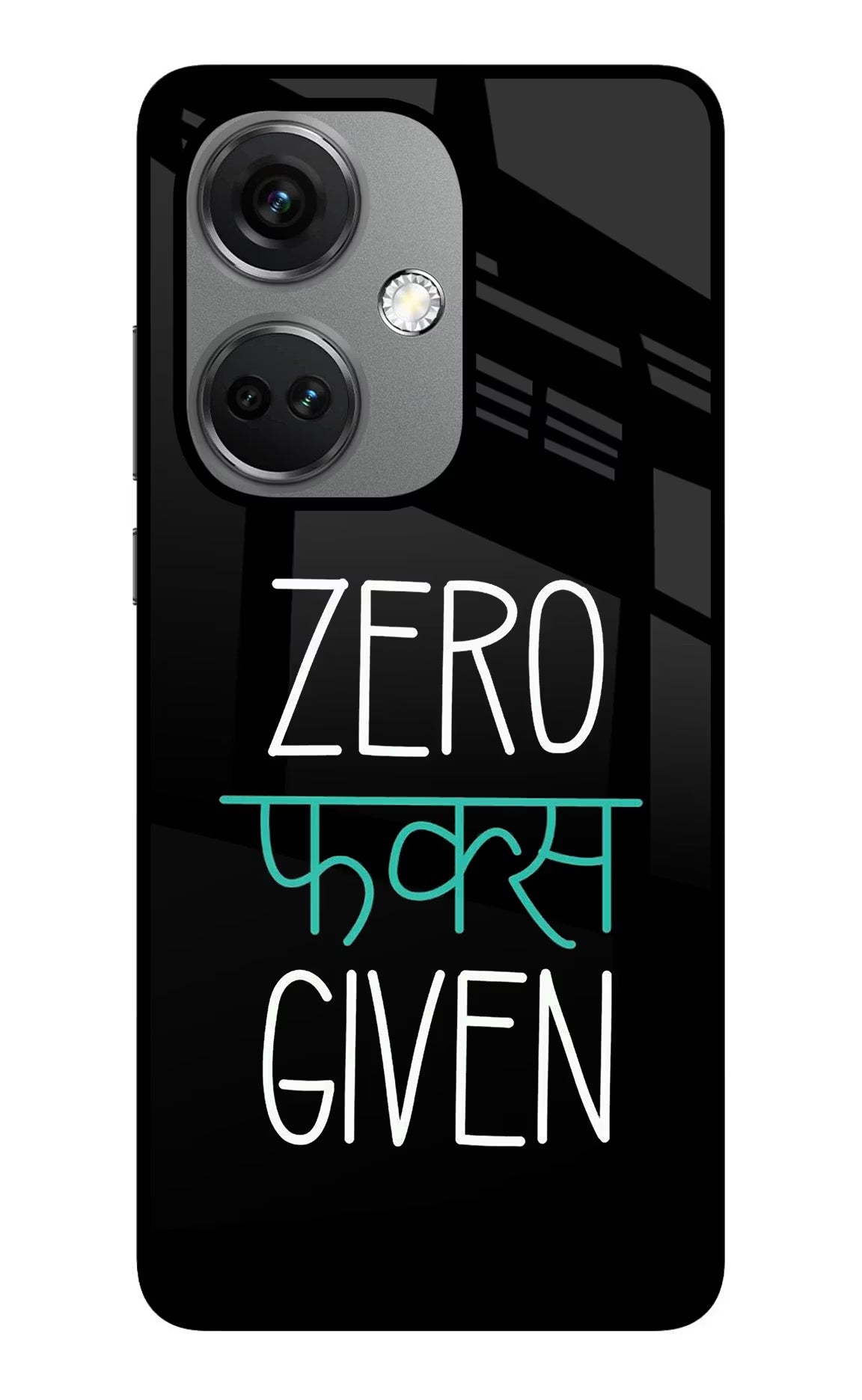 Zero Fucks Given OnePlus Nord CE 3 5G Glass Case Back Cover by Casekaro