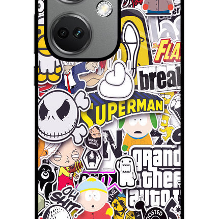 Sticker Bomb OnePlus Nord CE 3 5G Glass Case