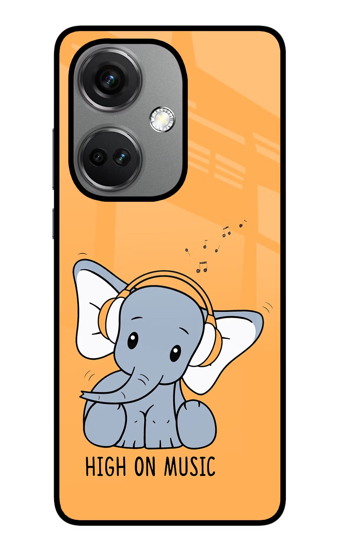 High On Music OnePlus Nord CE 3 5G Glass Case Back Cover by Casekaro