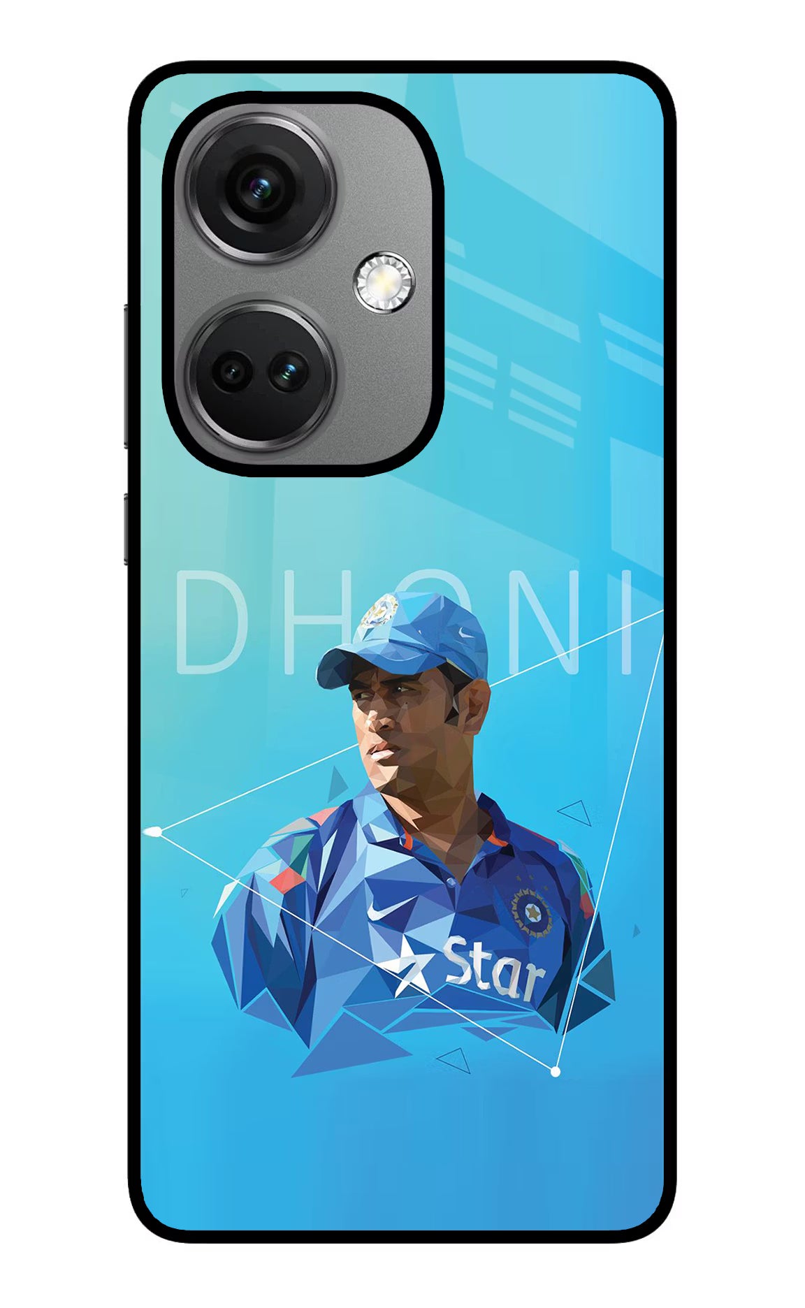 Dhoni Artwork OnePlus Nord CE 3 5G Glass Case Back Cover by Casekaro